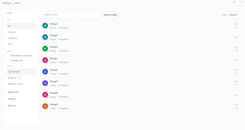 TidyGram screenshot 3