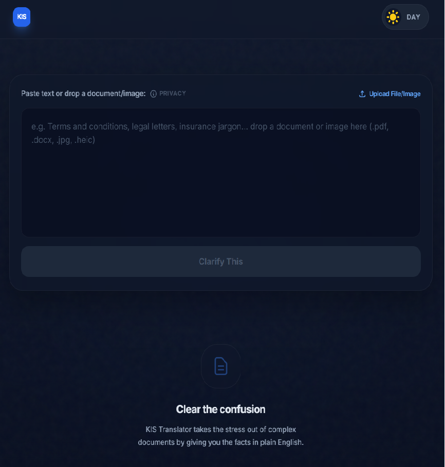 KIS - Main product screenshot demonstrating key features and user interface