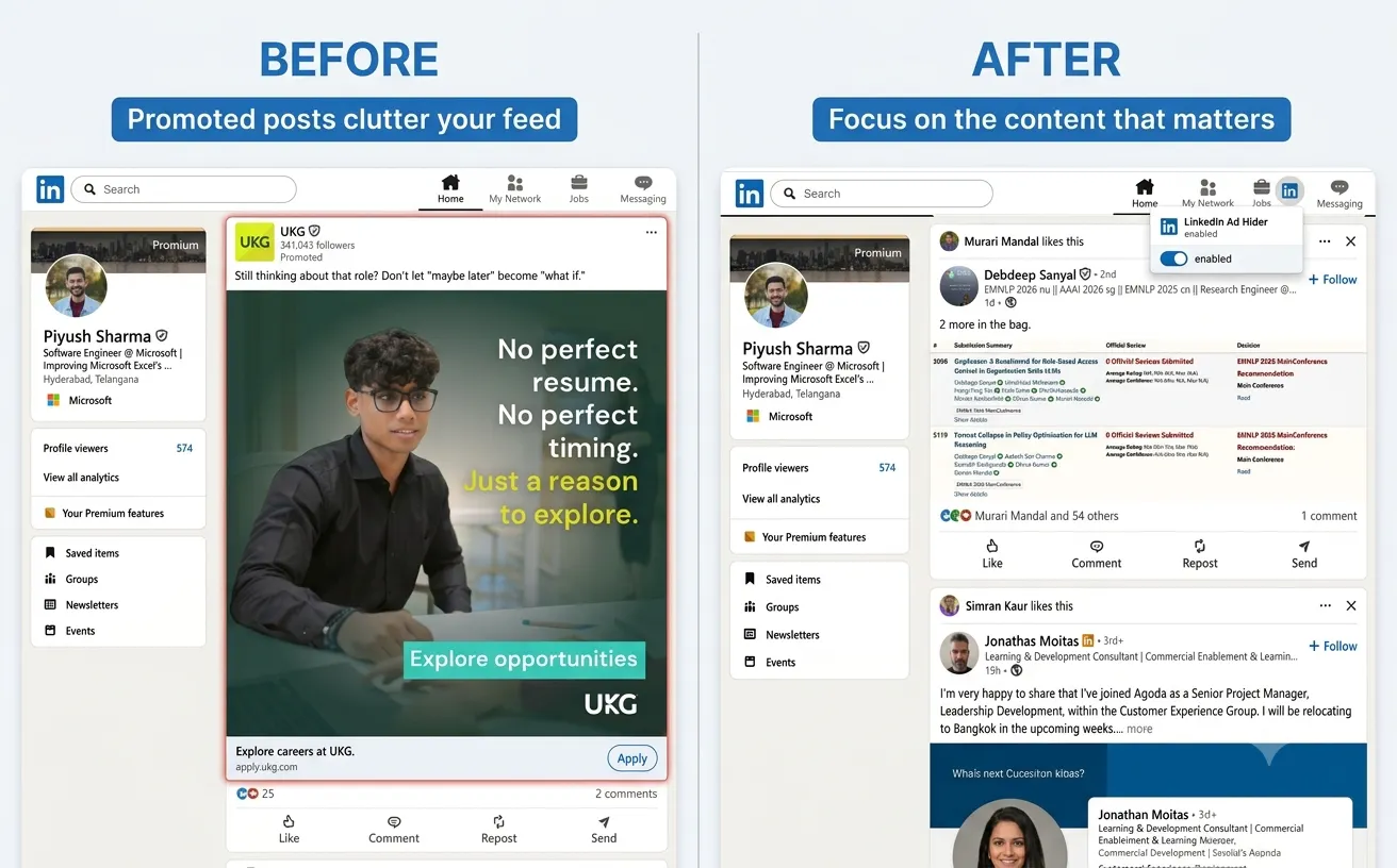 LinkedIn Ad Hider gallery image