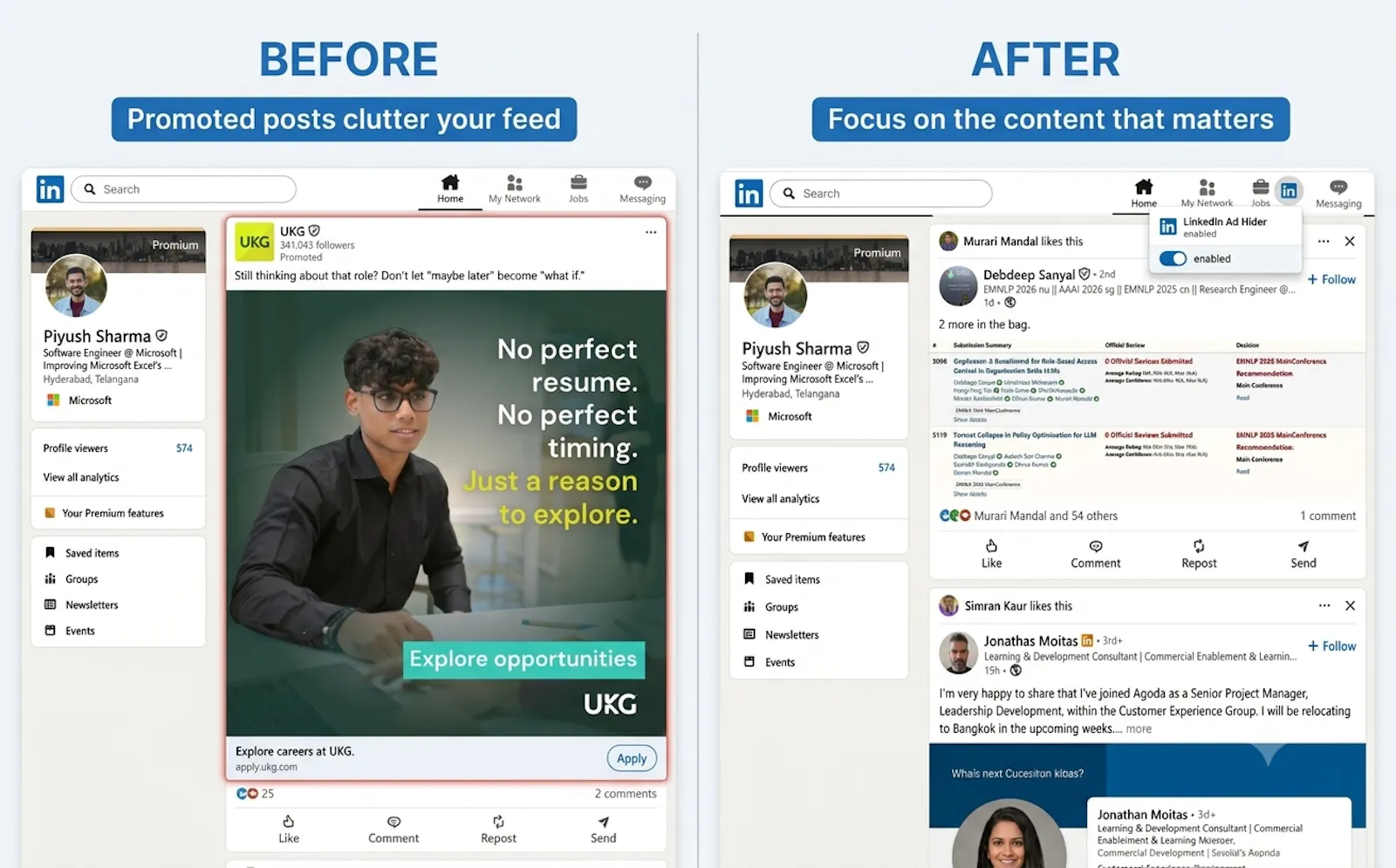 LinkedIn Ad Hider screenshot 4