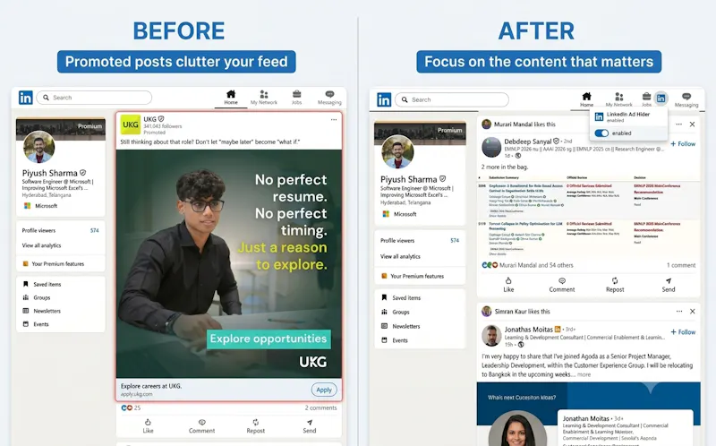 LinkedIn Ad Hider screenshot 4