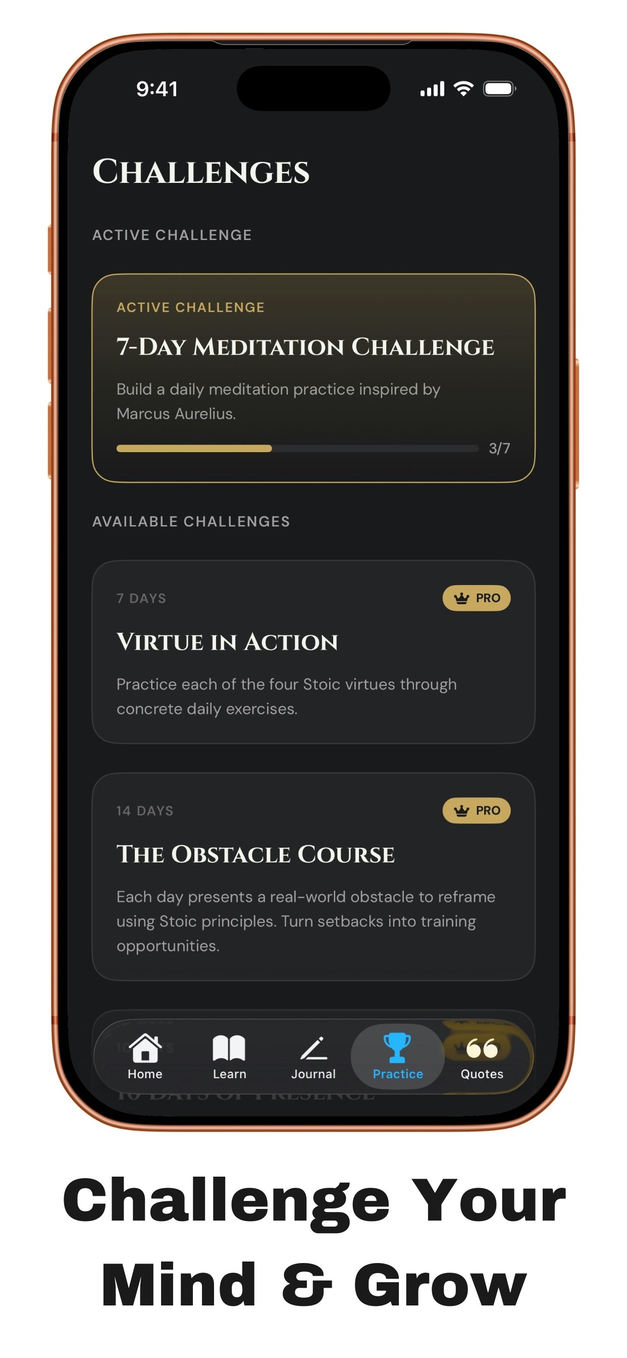 Becoming Stoic - Daily Wisdom - Screenshot 3 showing product features and functionality