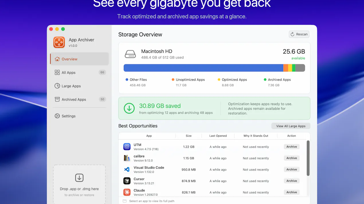 App Archiver product