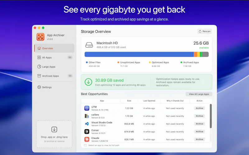 App Archiver screenshot 1