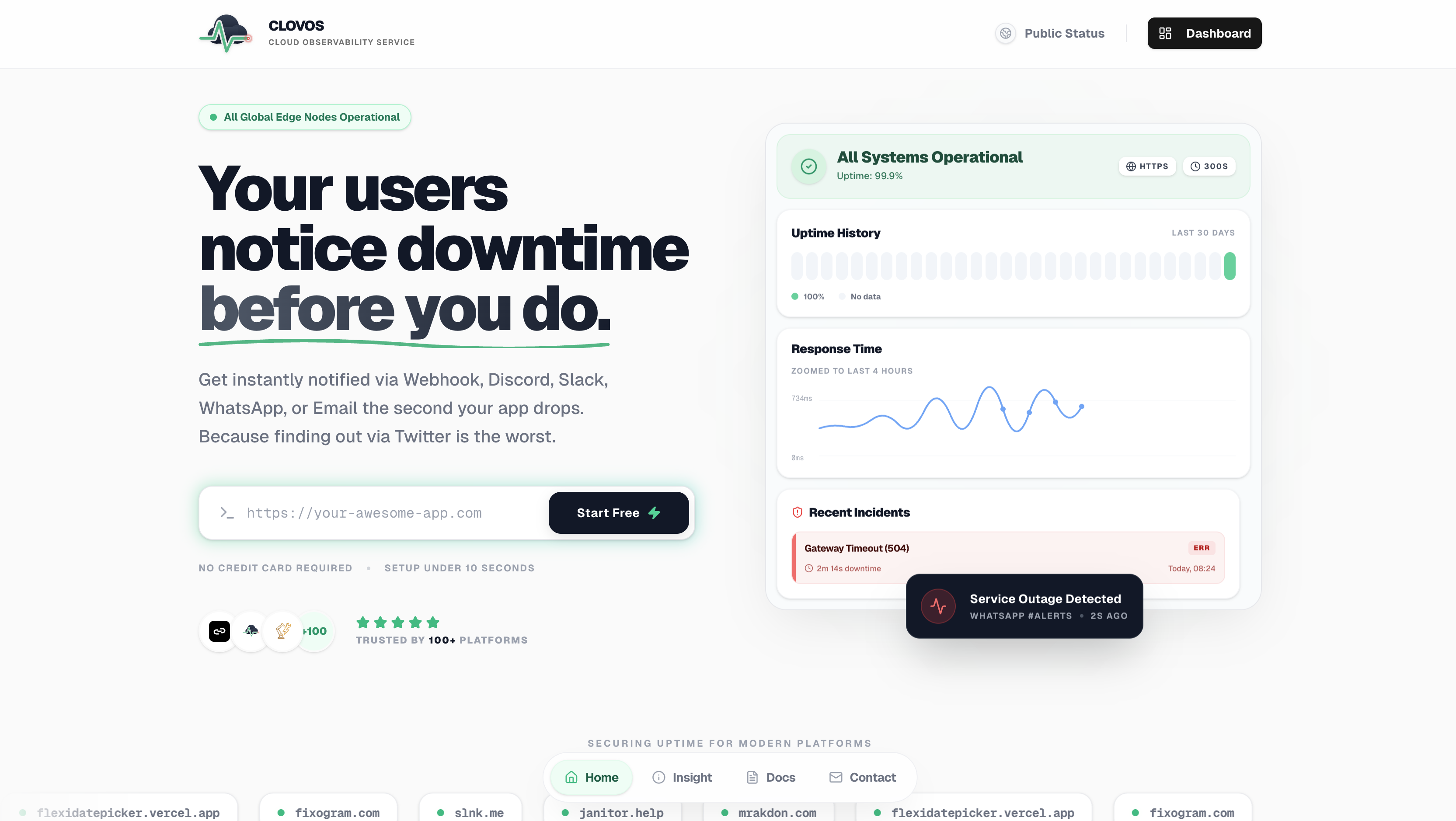 Clovos - Main product screenshot demonstrating key features and user interface