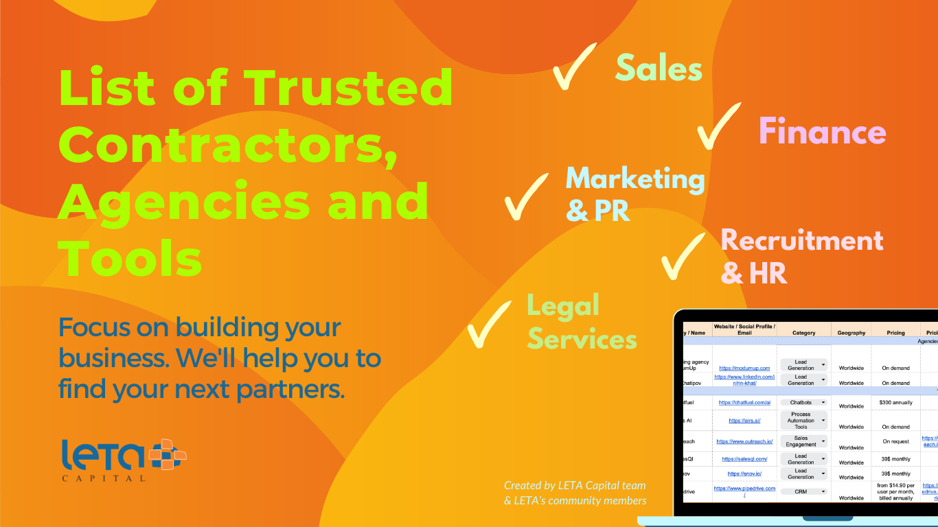 Lijst met agentschappen en tools voor startups media 1
