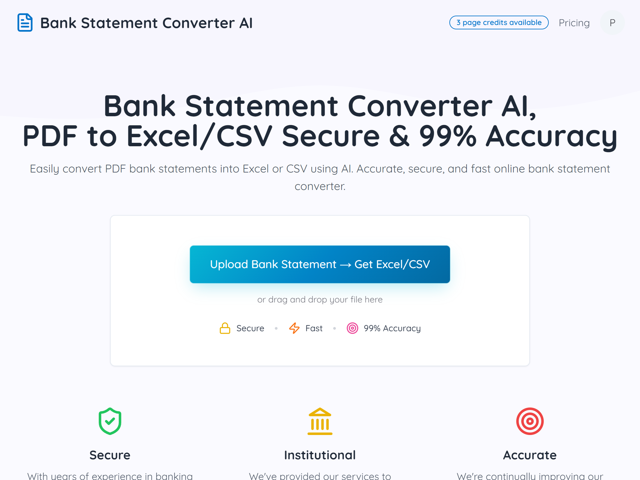 Bank Statement Converter AI