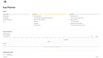 Day Planner | Notion Template gallery image