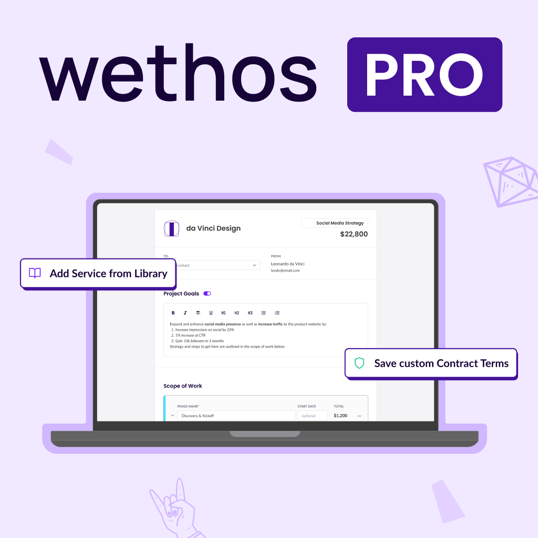 Einführung von Wethos Pro - Nehmen Sie die Rätselraten aus freiberuflicher Tätigkeit mit Wethos Pro. Medien 5