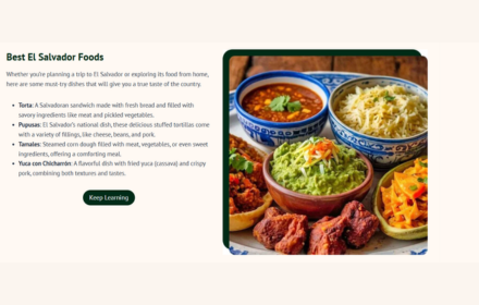 All Things El Salvador - Screenshot 5 showing product features and functionality