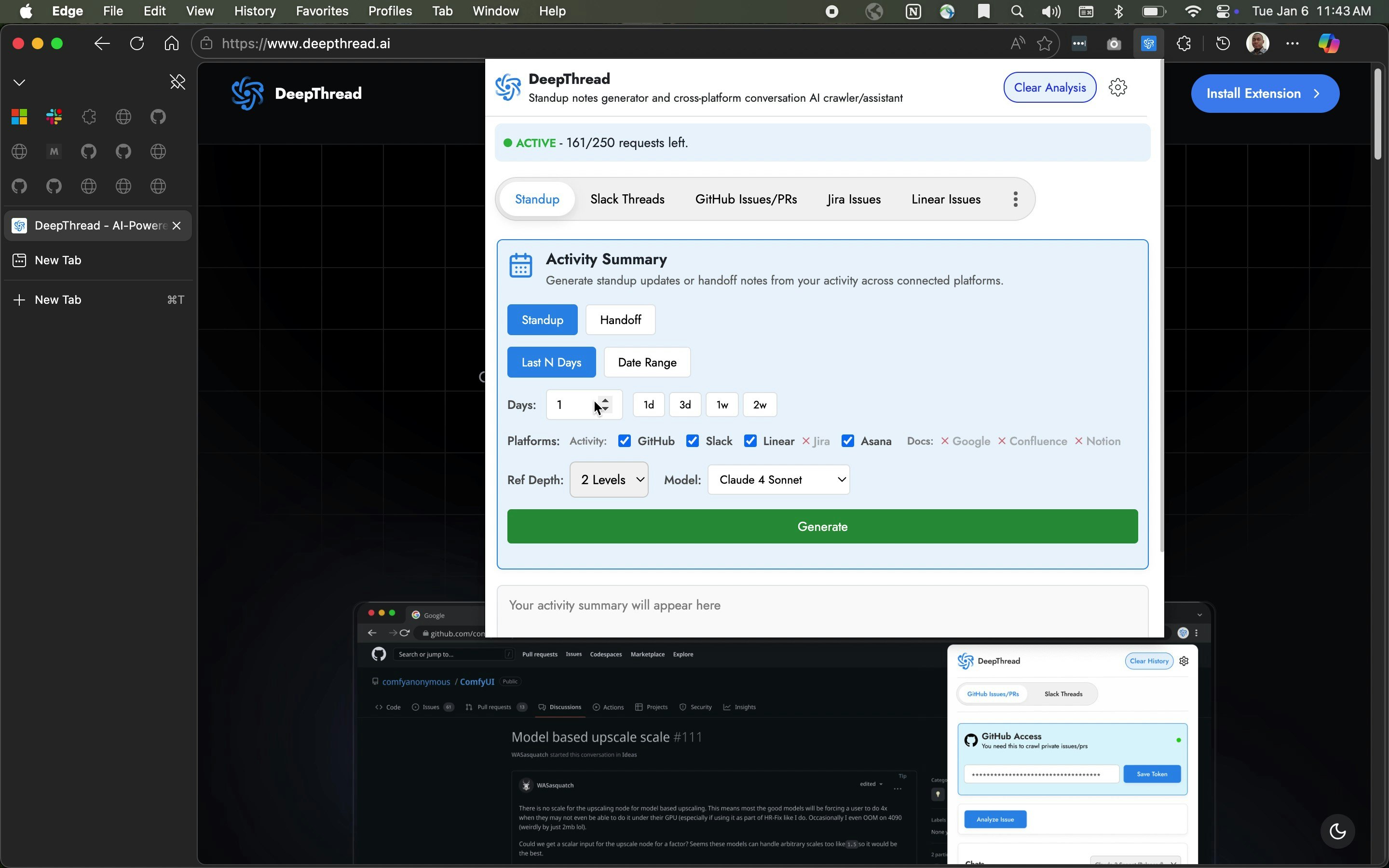 DeepThread - Screenshot 2 showing product features and functionality