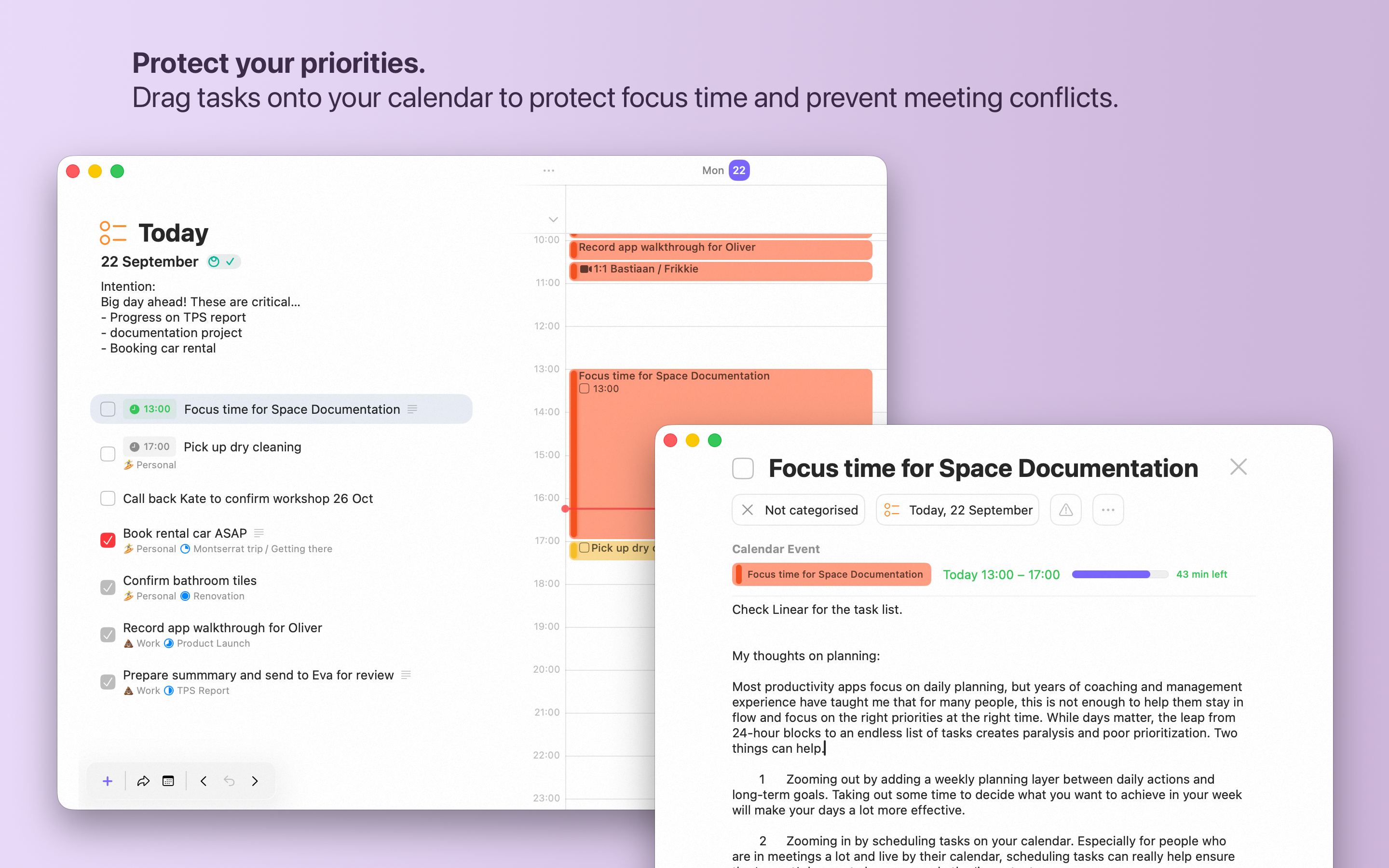 Média Espace - Tâches et plans pour Mac et iPhone 6