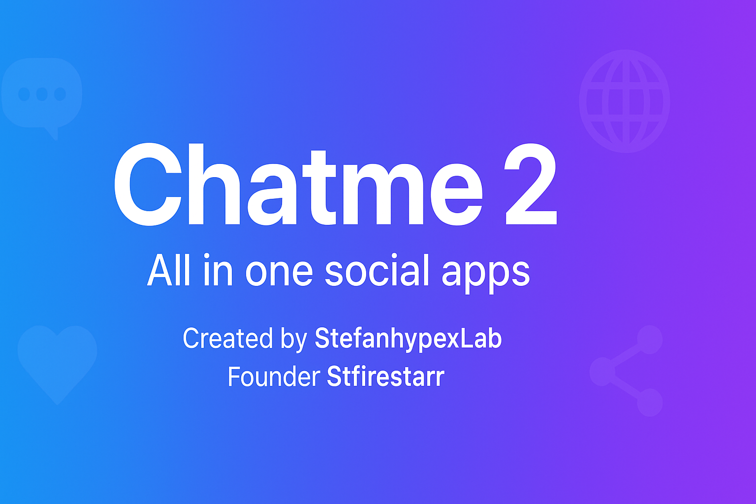 Media Chatme 2 - Chatme 2 "Satu aplikasi untuk YouTube, Spotify, Social, AI, & Chat." 1