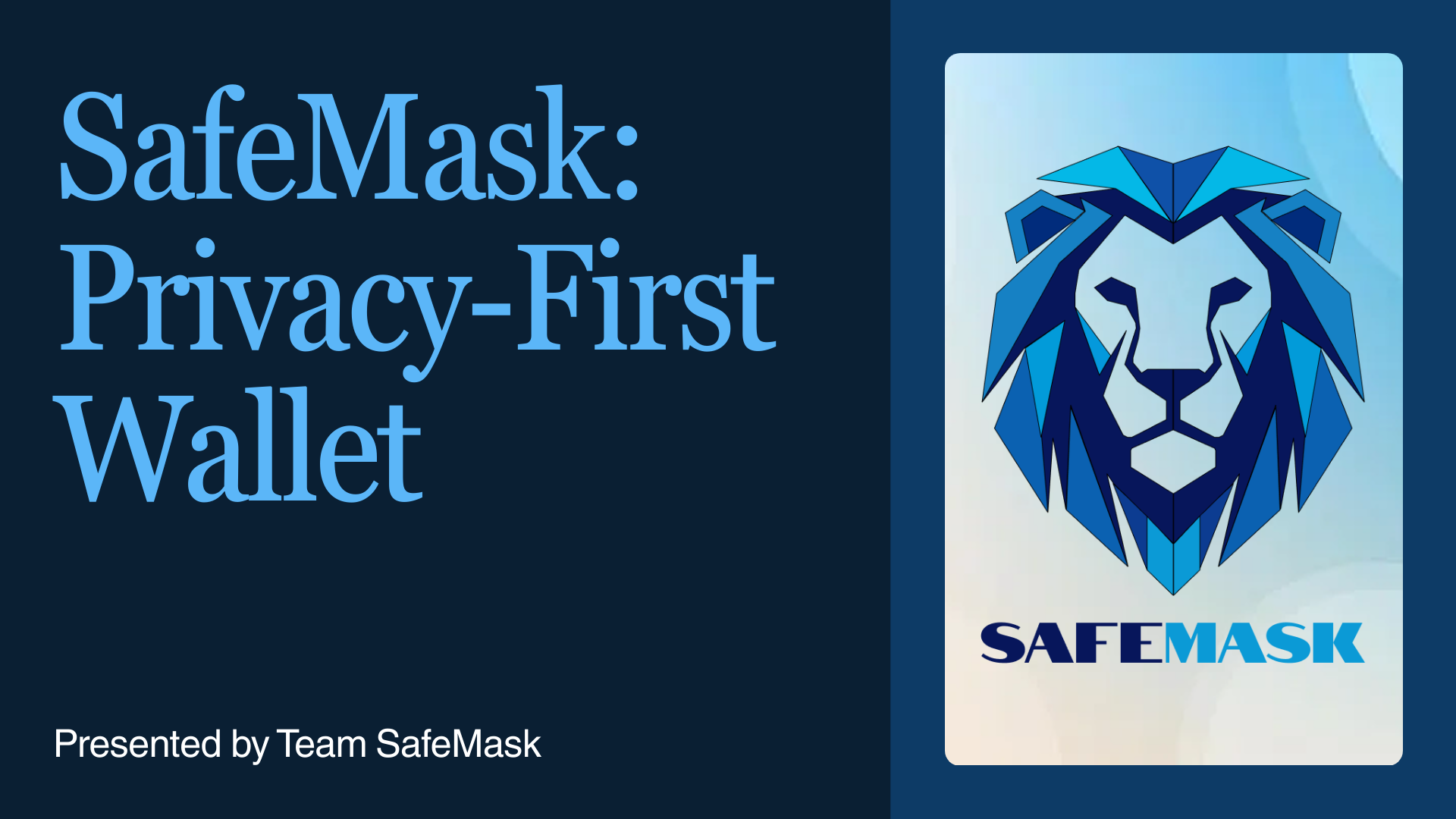 SafeMask - Main product screenshot demonstrating key features and user interface