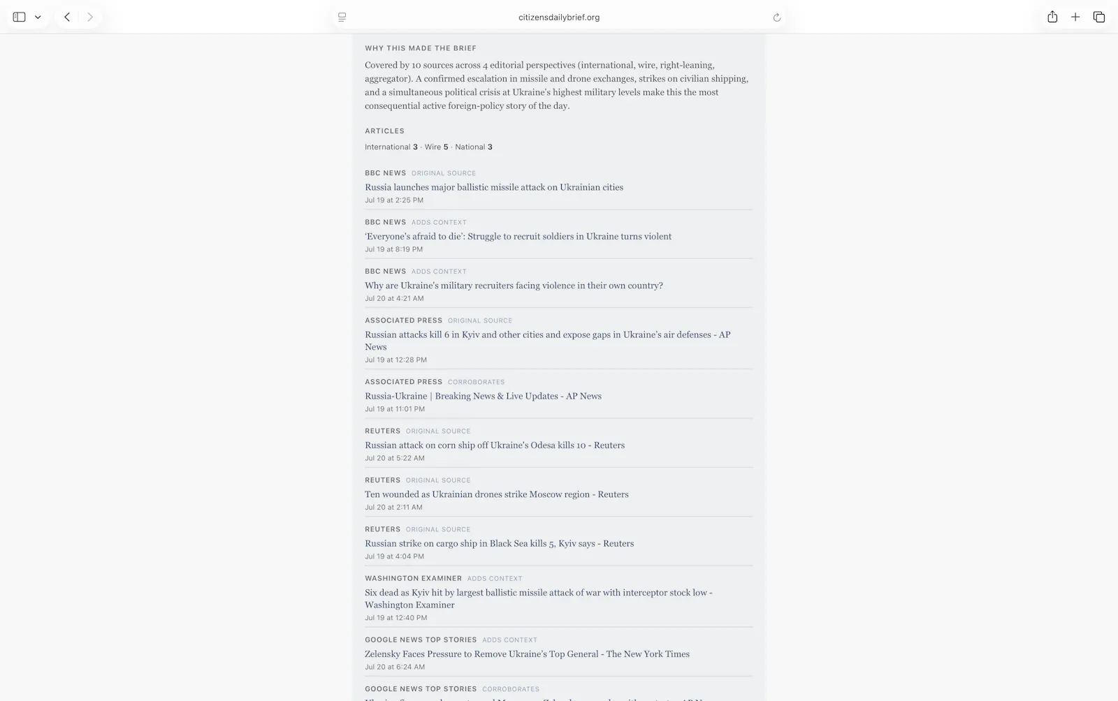 Citizen's Daily Brief screenshot 5