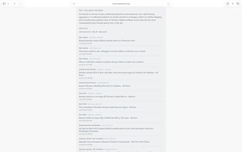 Citizen's Daily Brief screenshot 5