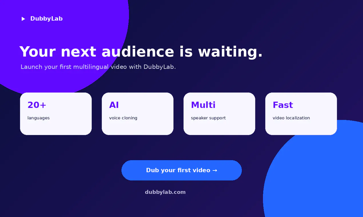 DubbyLab: AI Video Dubbing gallery image
