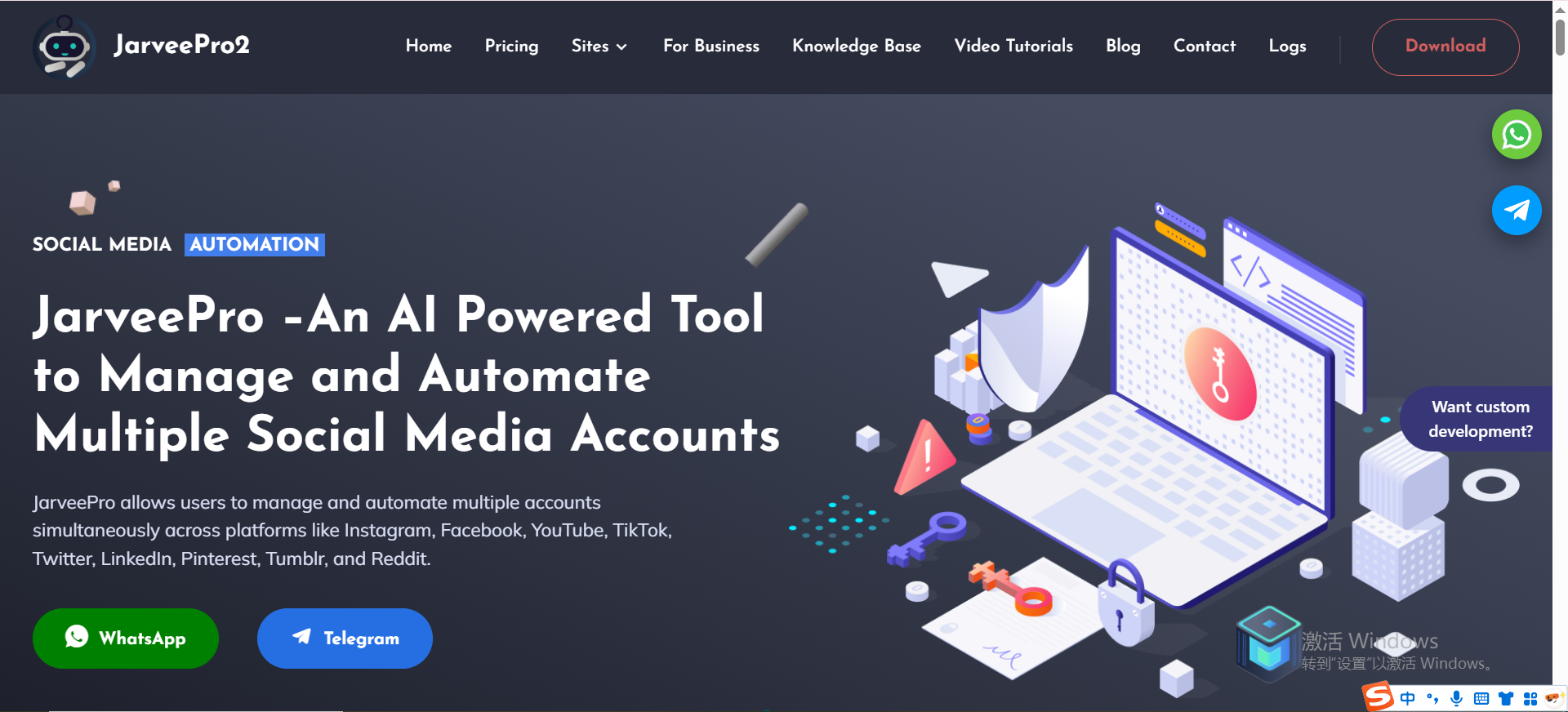 Jarveepro - Strumento di automazione dei social media - Automatizzare e ridimensionare i tuoi social media su tutte le principali piattaforme media 4