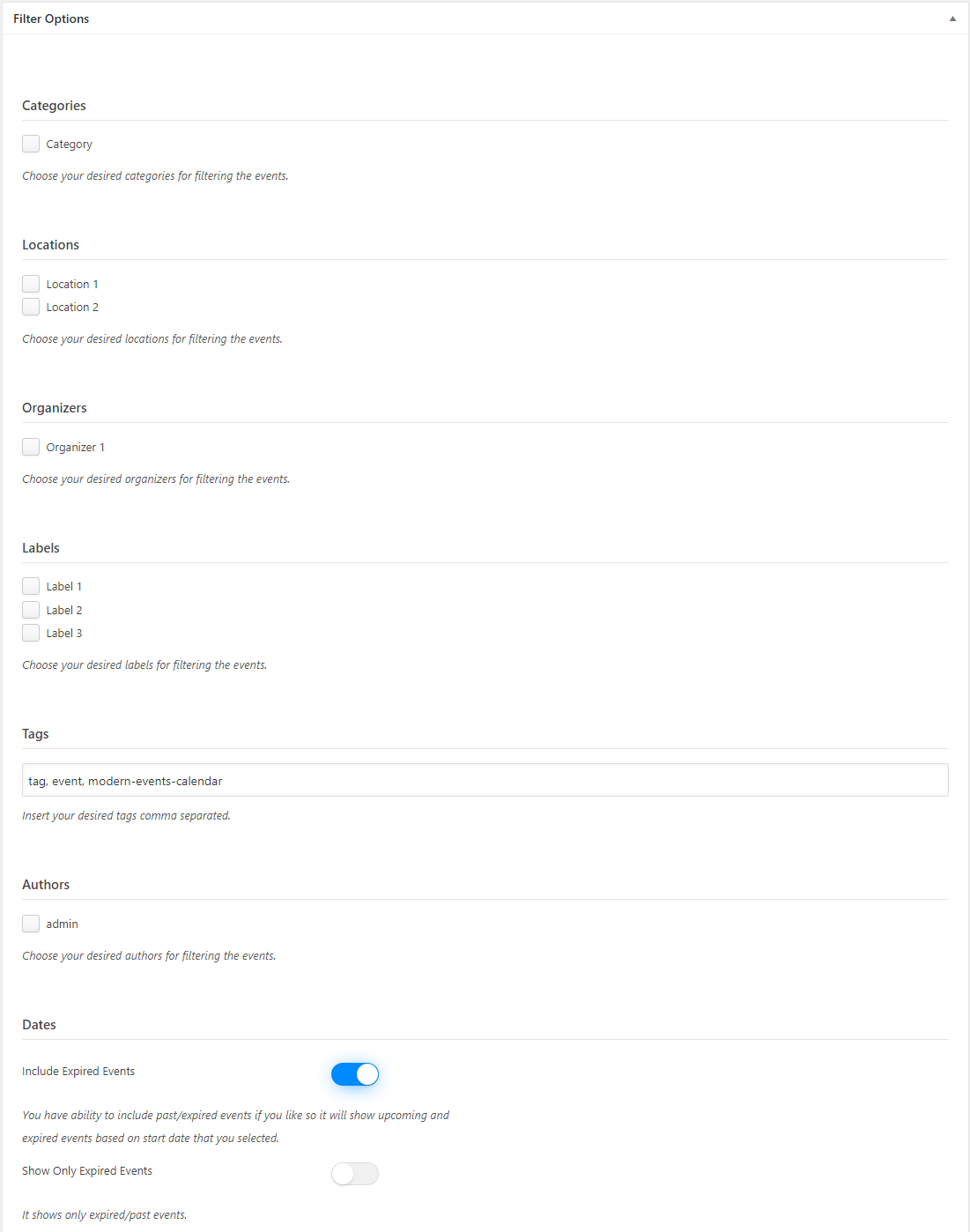 Modern Events Calendar gallery image
