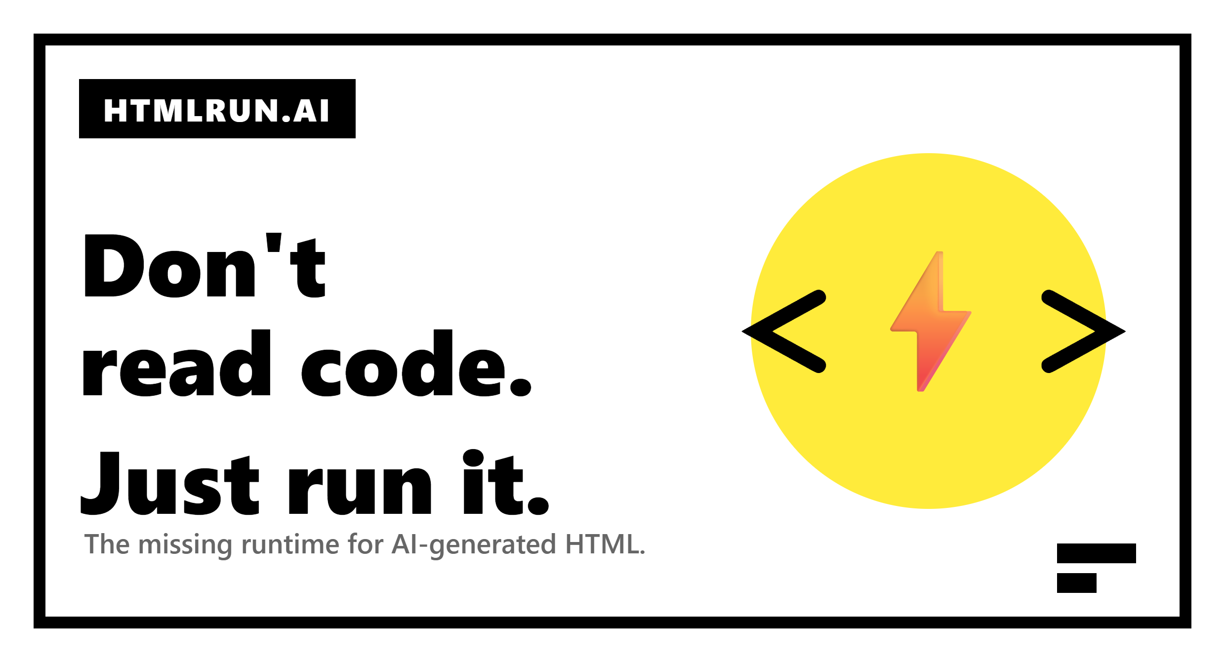 HTMLRUN.AI - Main product screenshot demonstrating key features and user interface