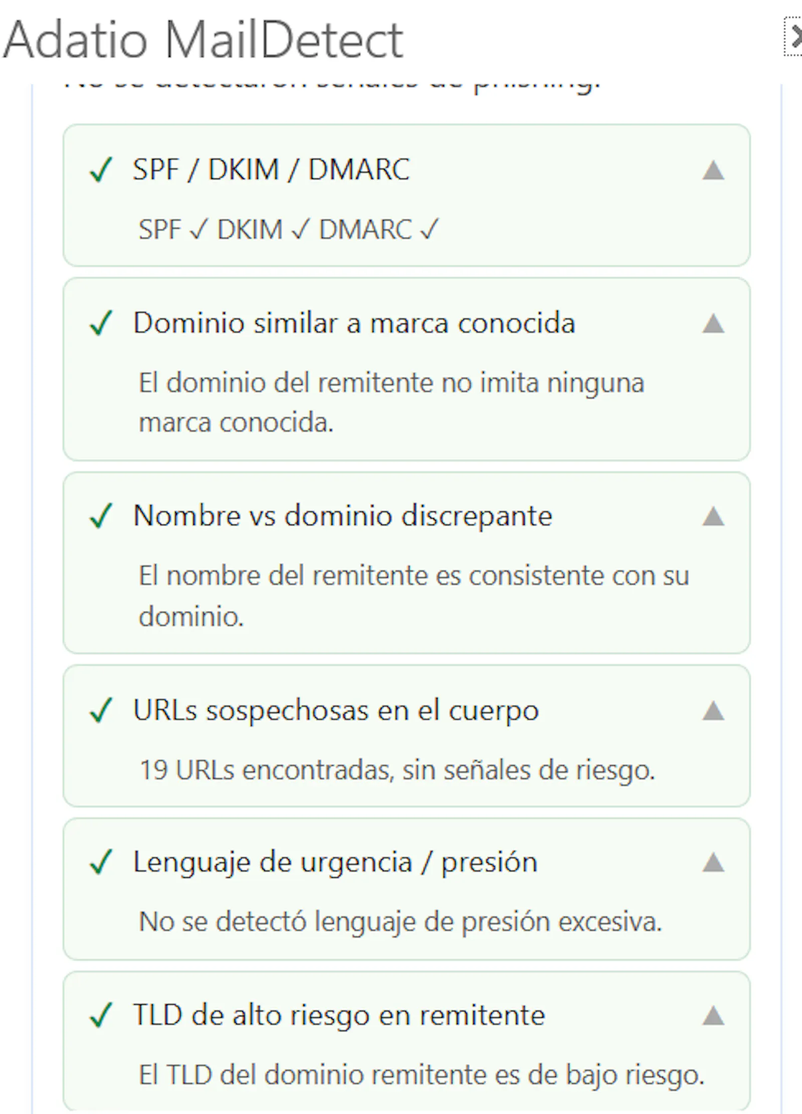 Adatio MailDetect screenshot 5