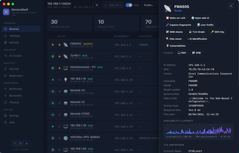 DeviceShelf screenshot 1