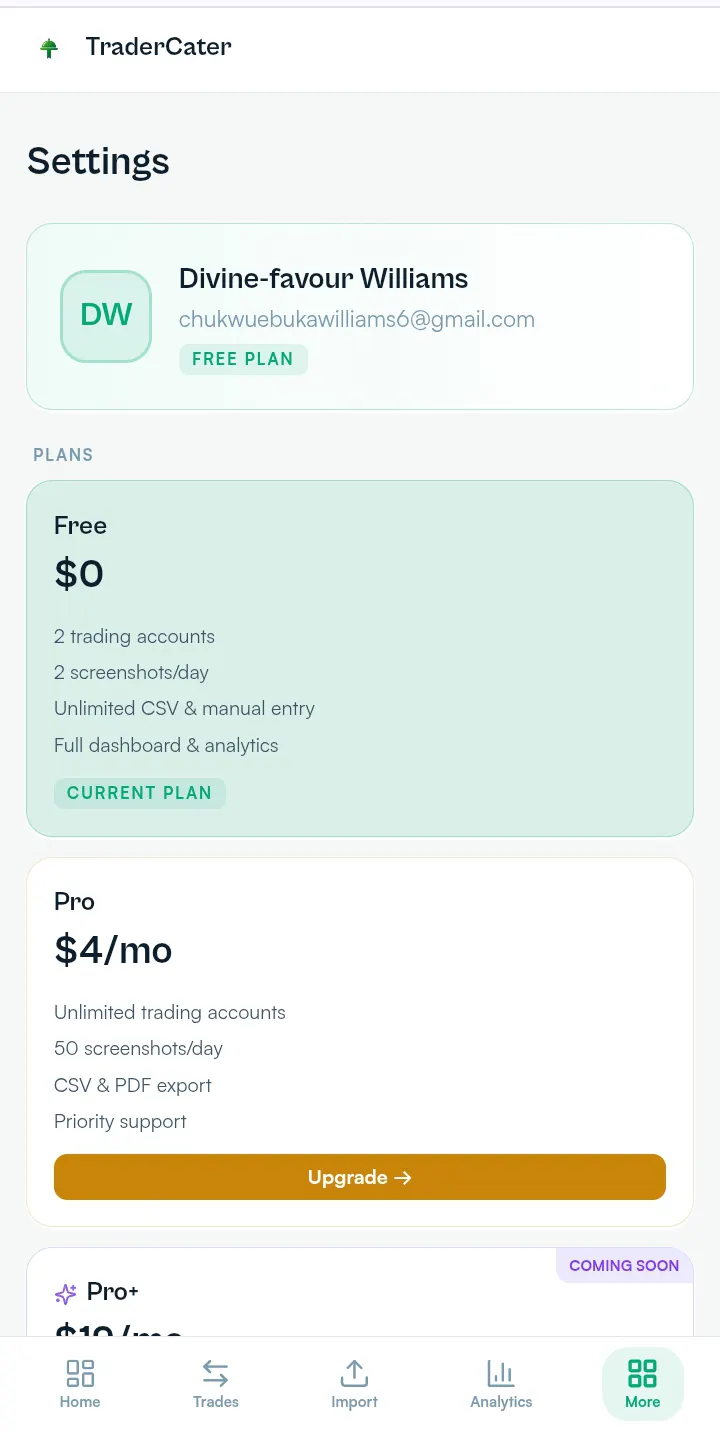 TraderCater — Screenshot.Import.Analyze. gallery image