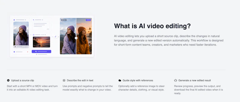 aivideoediting.io screenshot 2