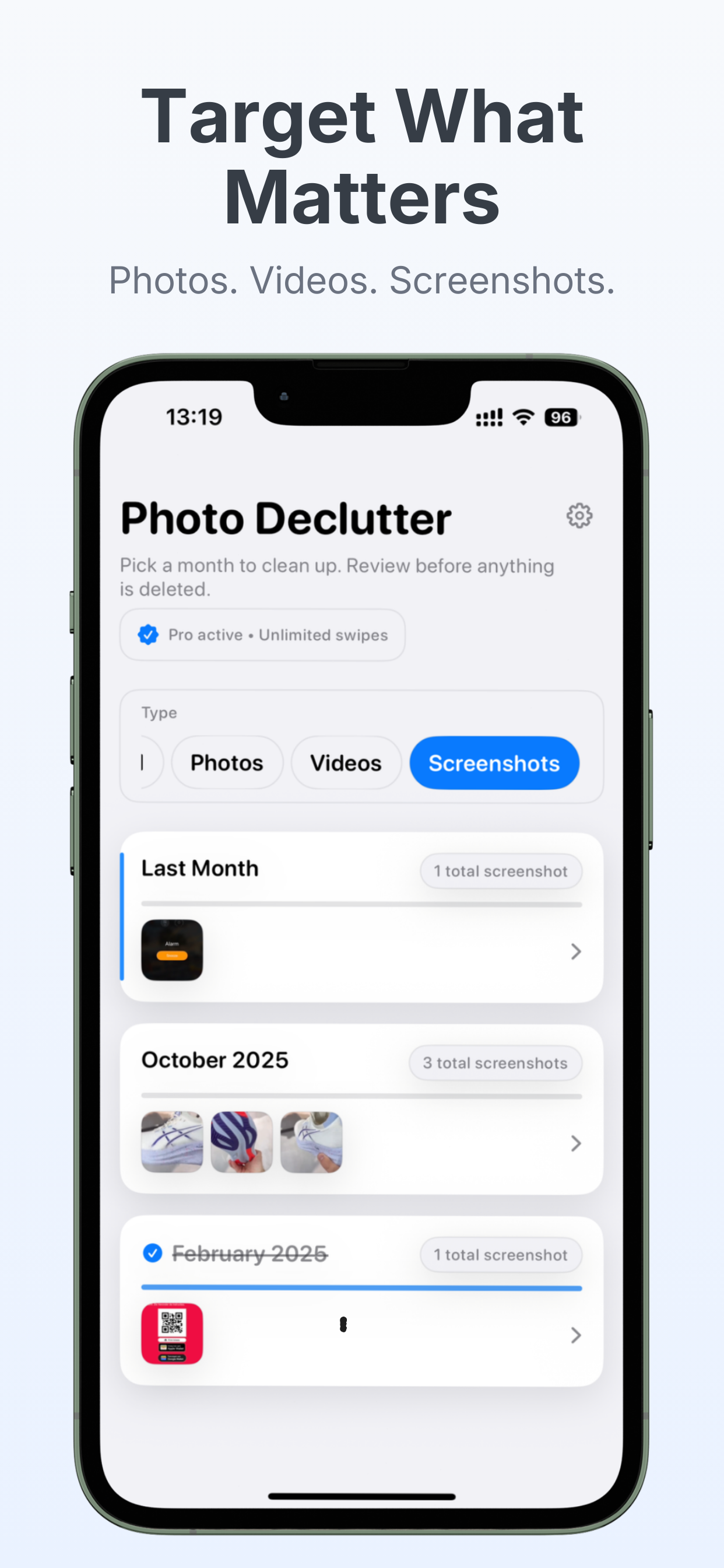 iOS Photo Cleaner - Main product screenshot demonstrating key features and user interface