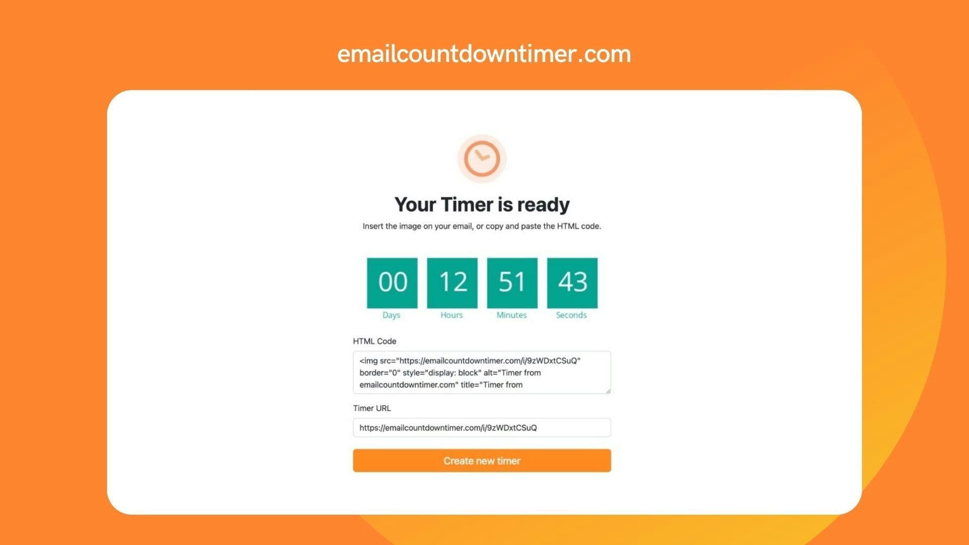 Đồng hồ đếm ngược email media 4