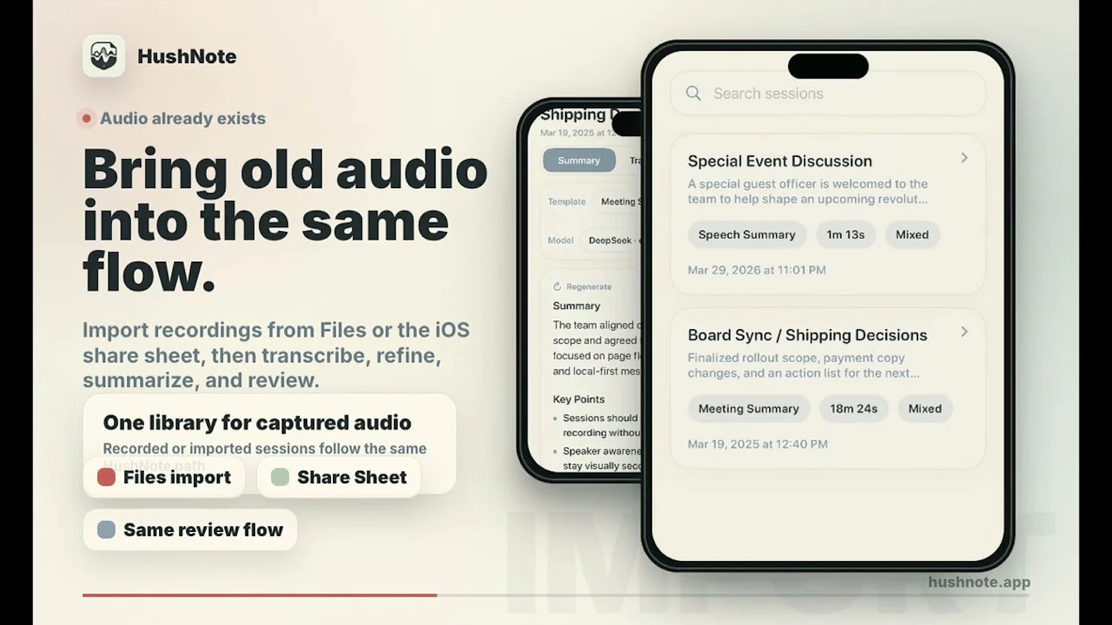HushNote screenshot 1 (video preview)