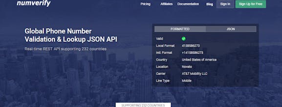 Numverify gallery image