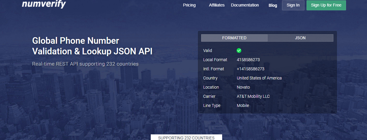 화재를 숫자 - Numverify API |전화 번호 유효성 검사 및 전화 조회 API 미디어 1