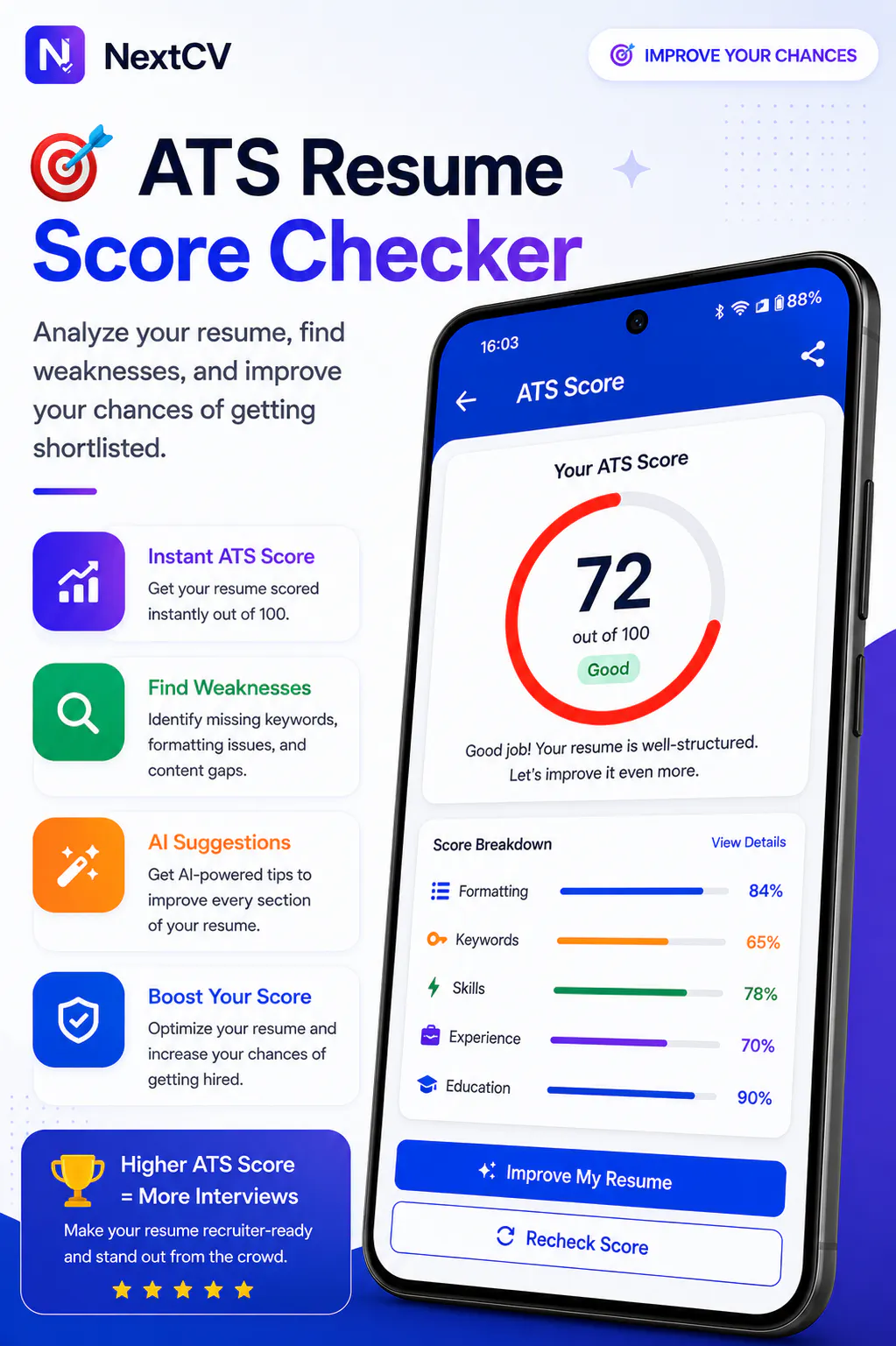 NextCV: Resume & CV Builder gallery image