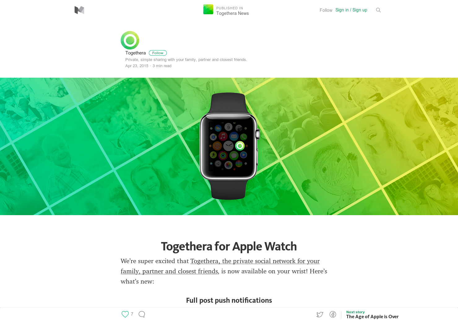 Togethera for Apple Watch