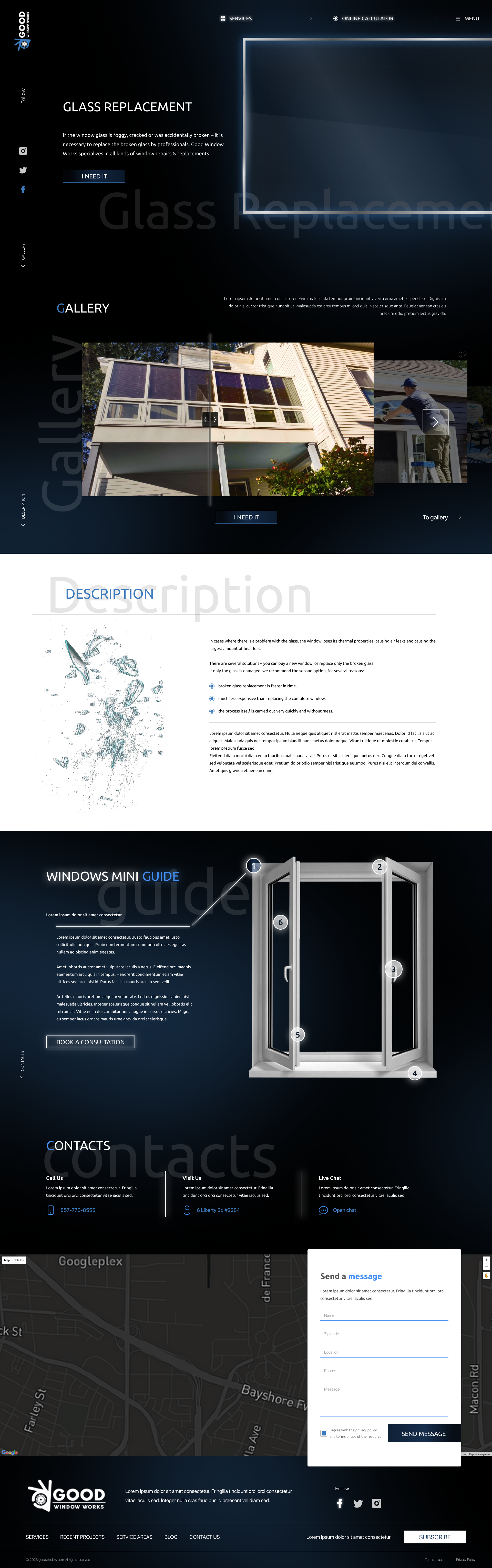 UX/UI design for windows repair company gallery image