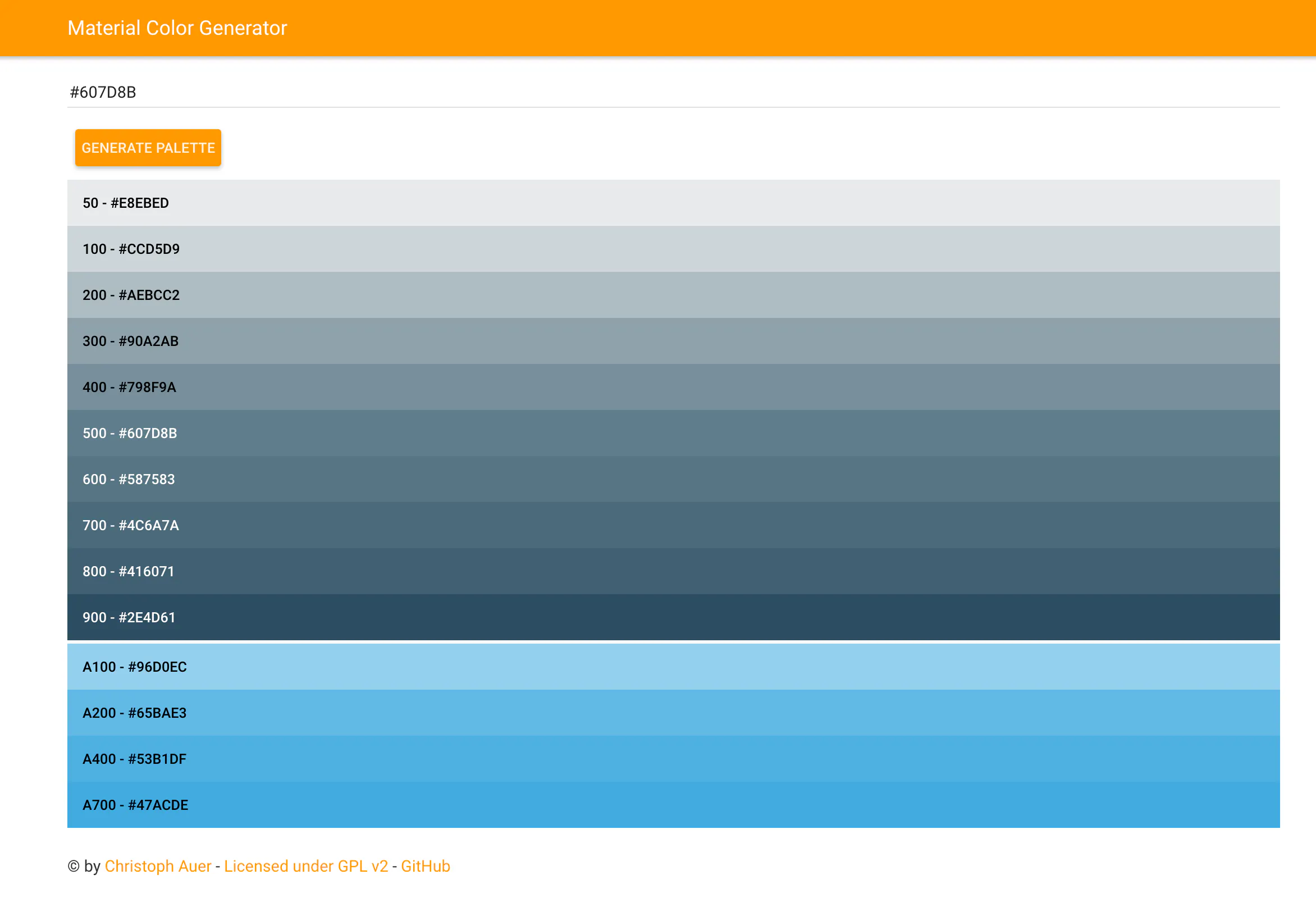 Material Color Generator