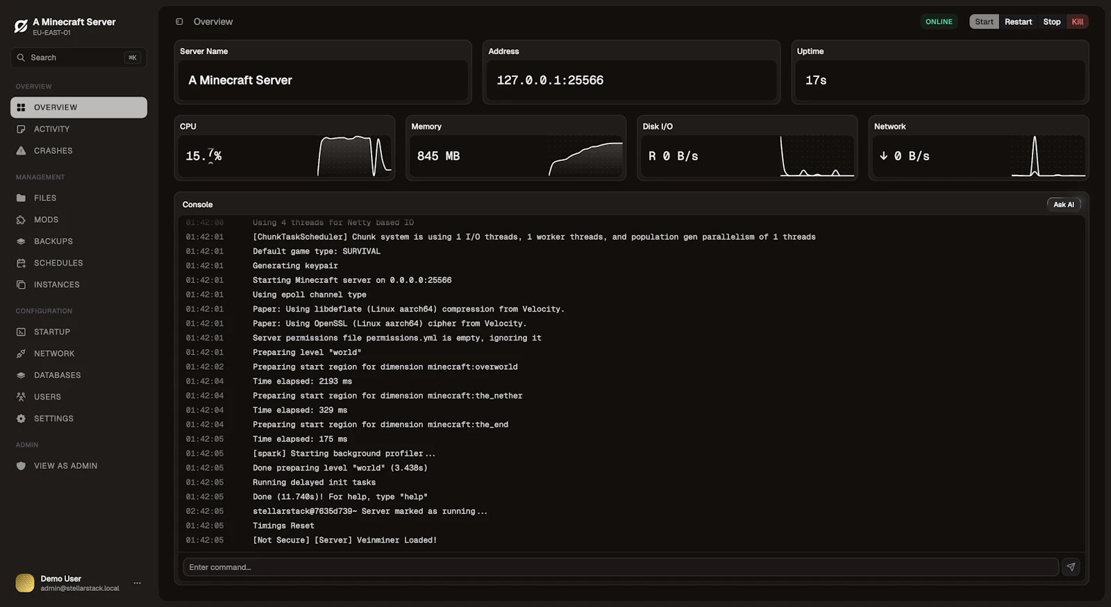 StellarStack screenshot 1