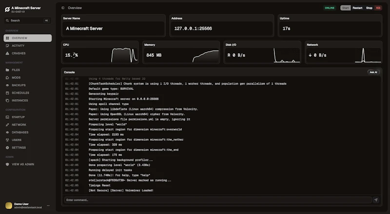 StellarStack screenshot 1