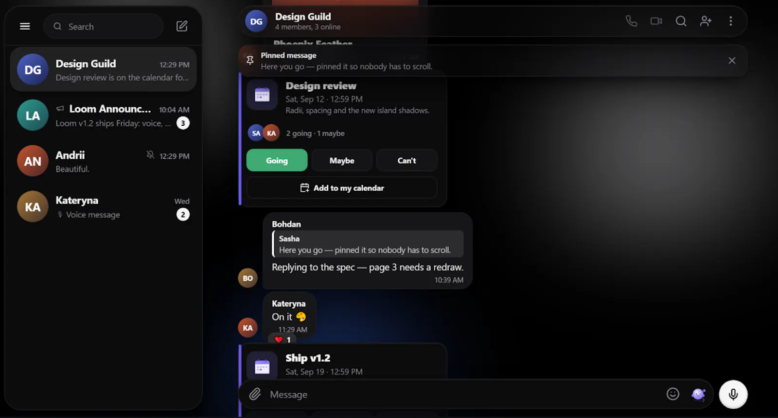 Loom screenshot 1