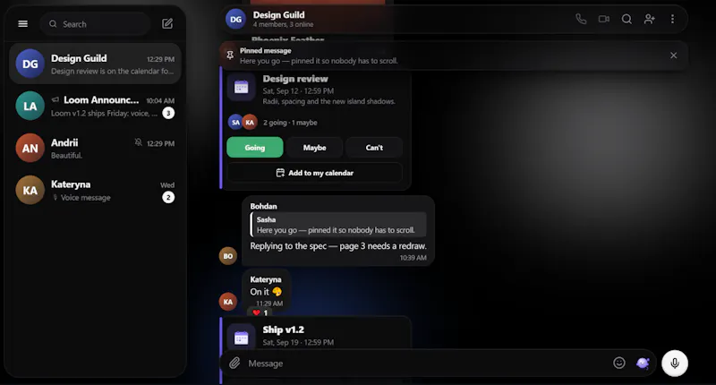 Loom screenshot 1