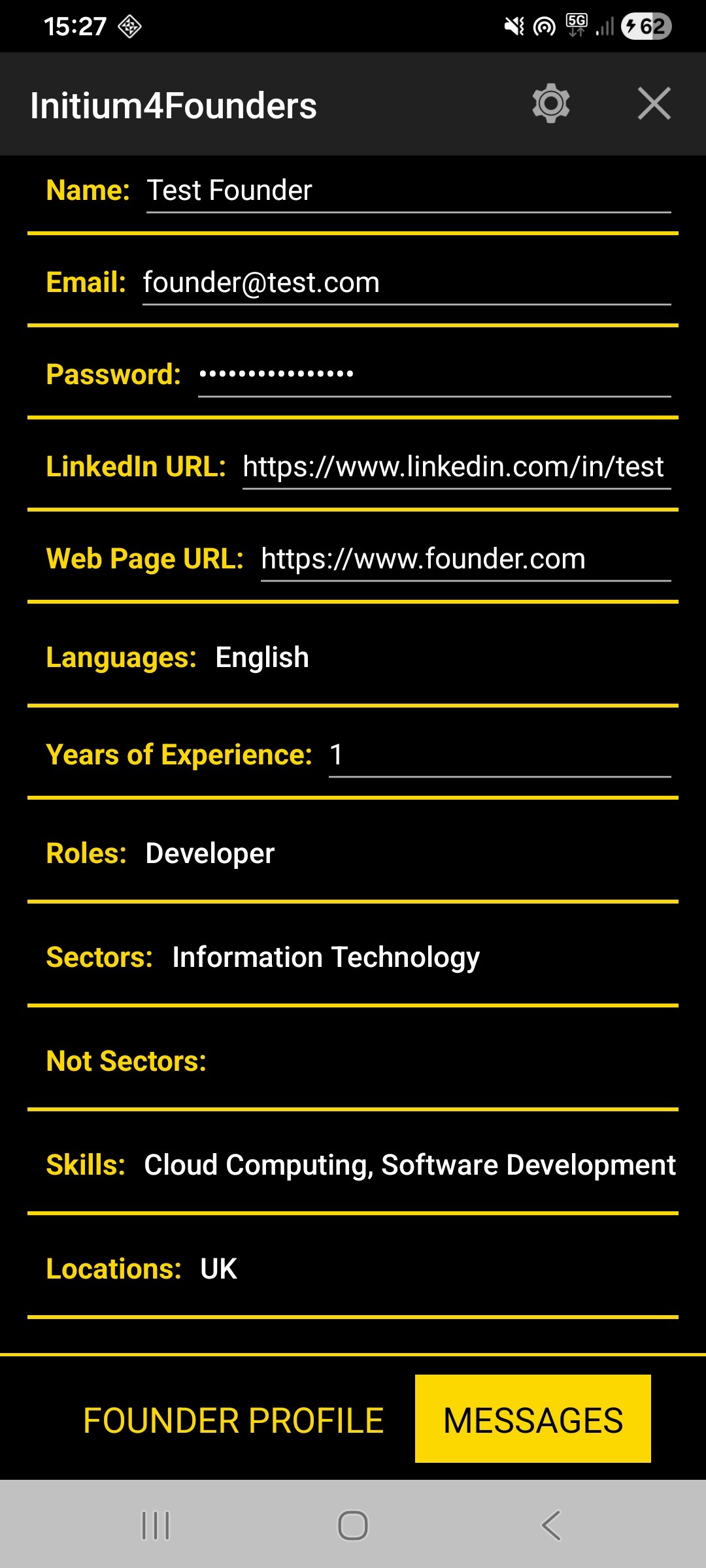Initium4Founders - Main product screenshot demonstrating key features and user interface