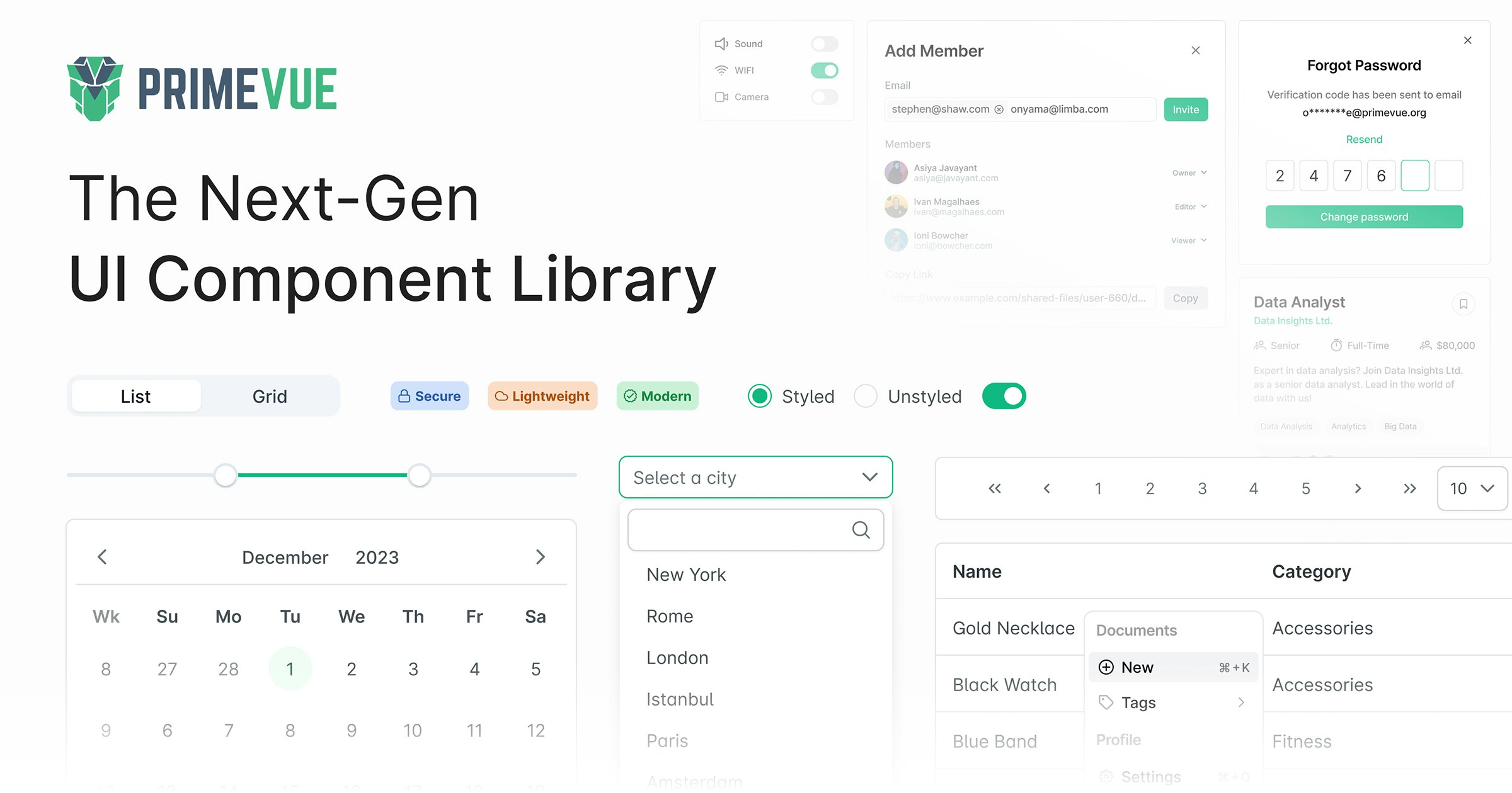 PrimeVue gallery image