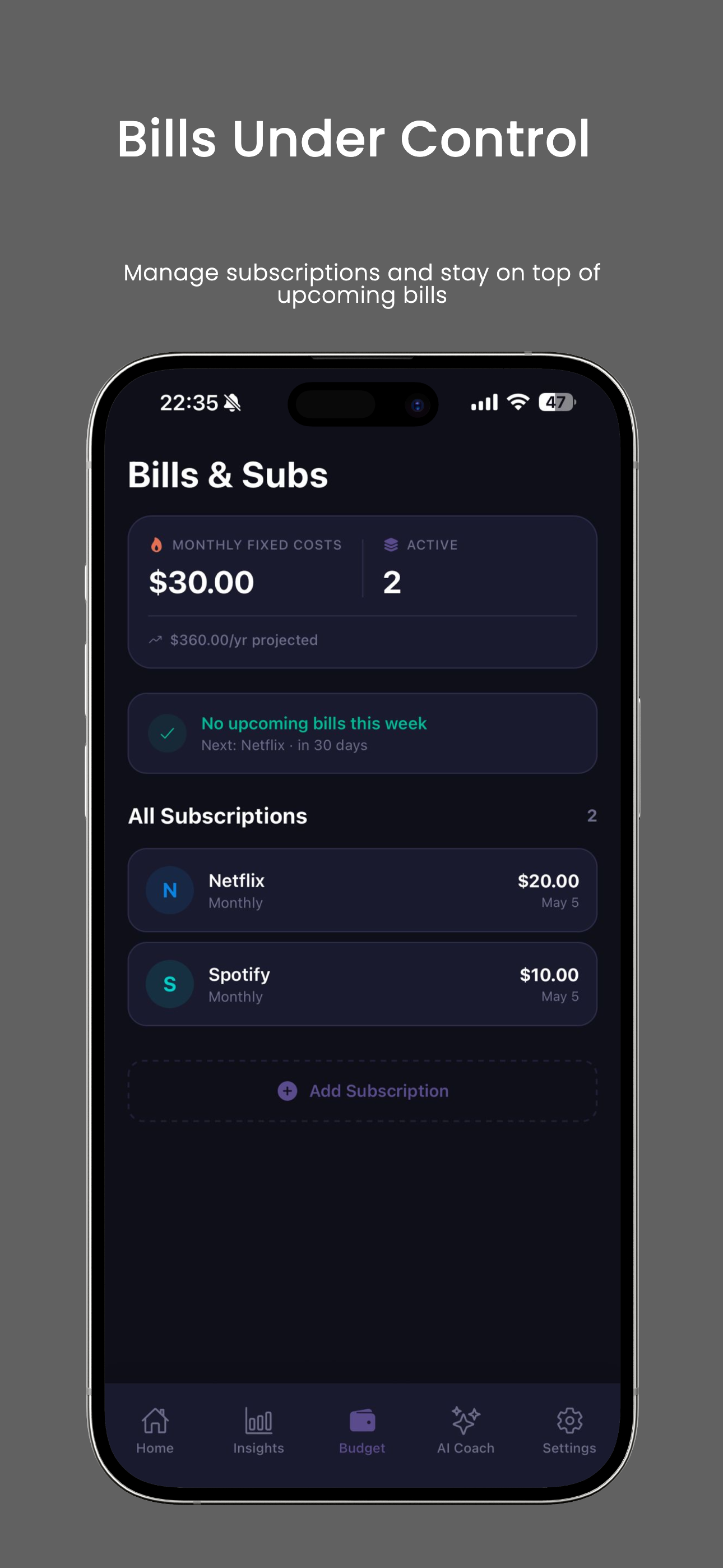 Nudge: AI Finance Tracker gallery image