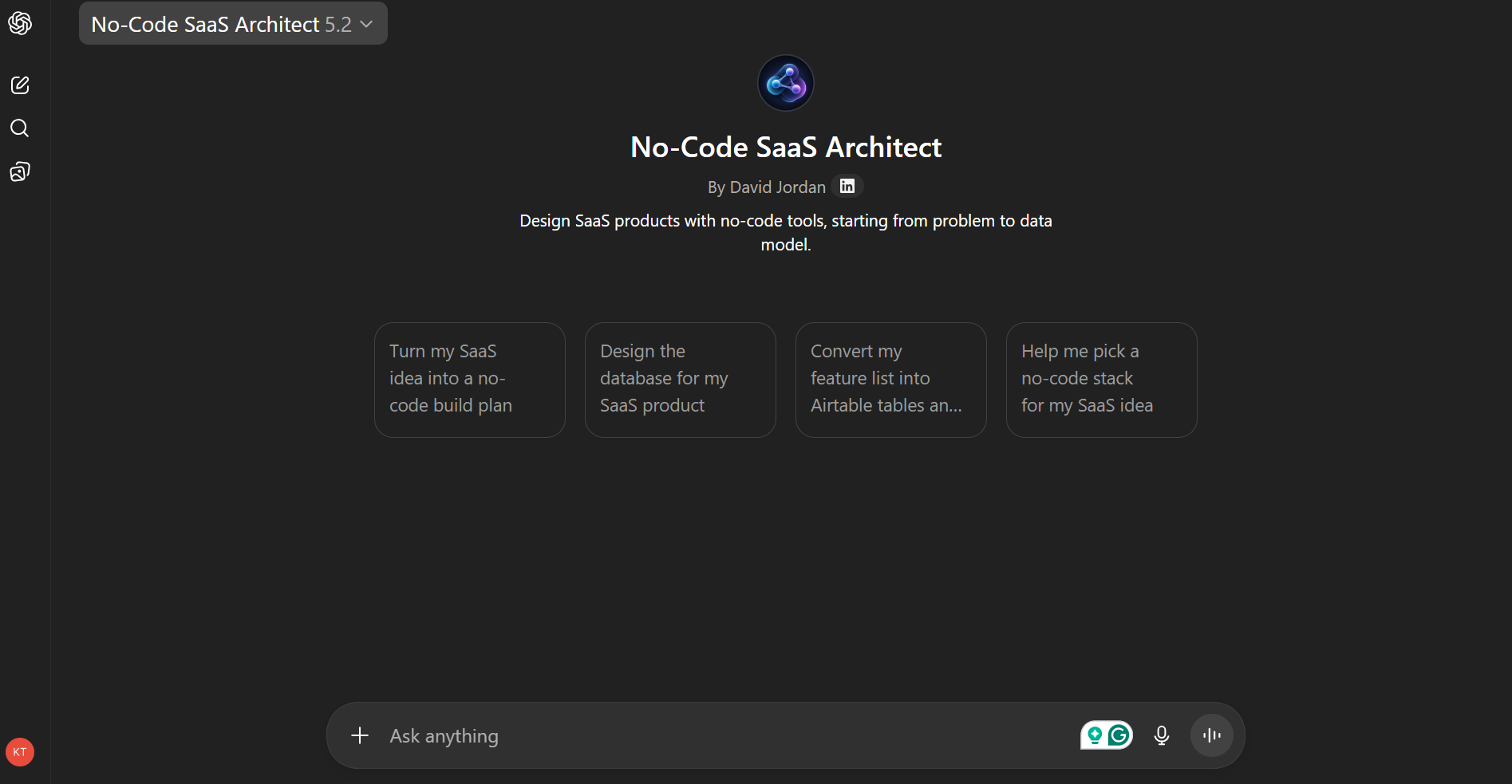 GPT: No-code SaaS Architect gallery image