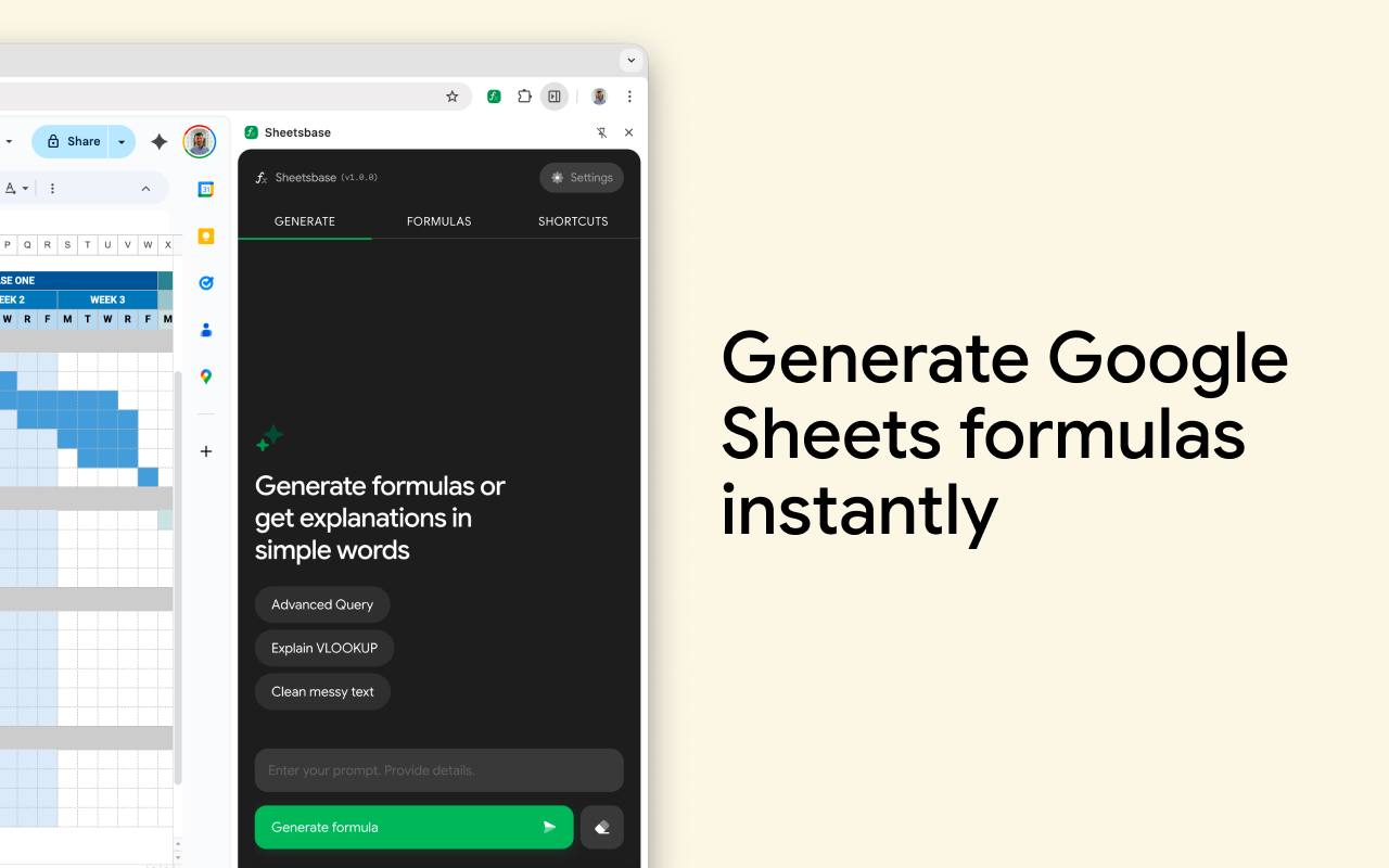 Sheetsbase screenshot