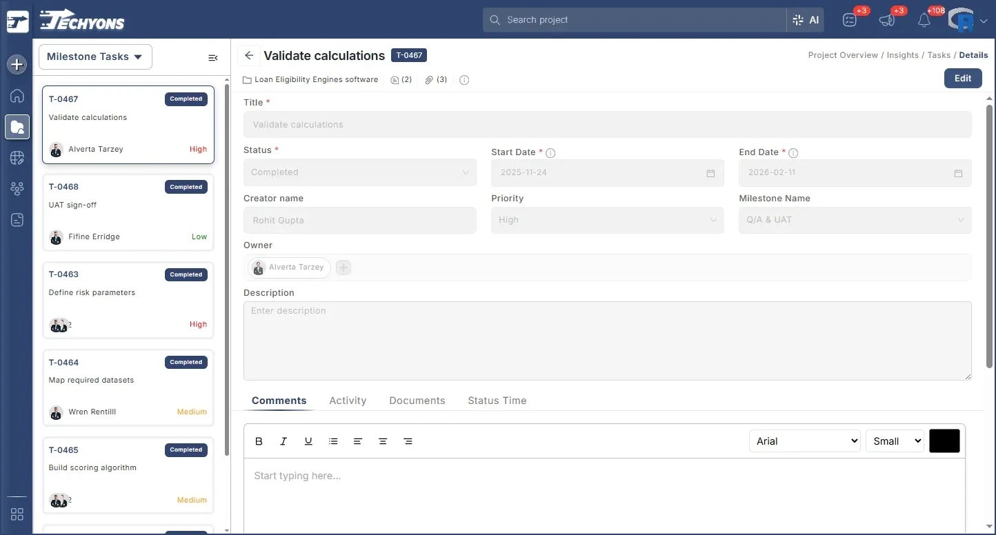 Techyons Projects - Screenshot 3 showing product features and functionality