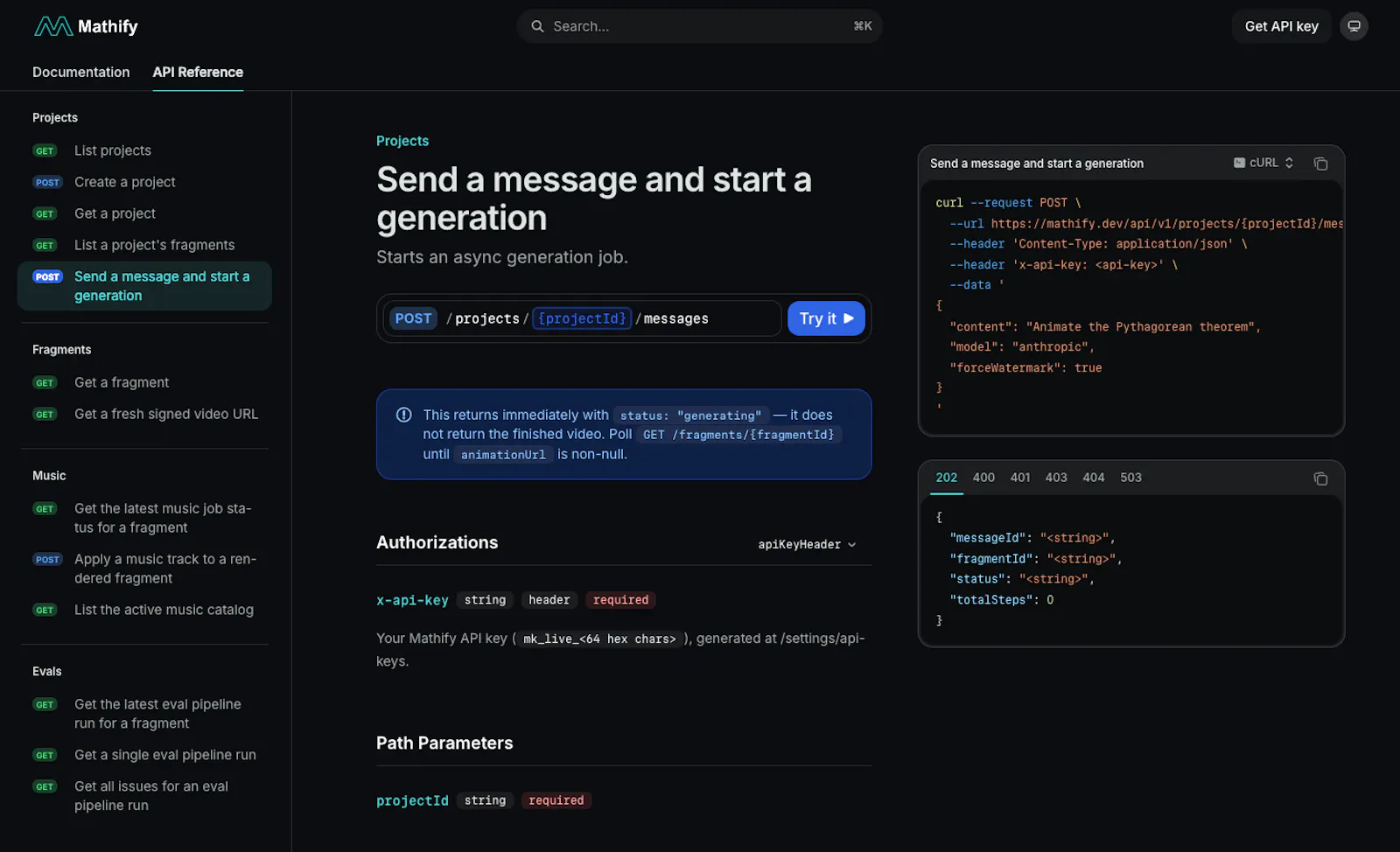 Mathify API screenshot 3