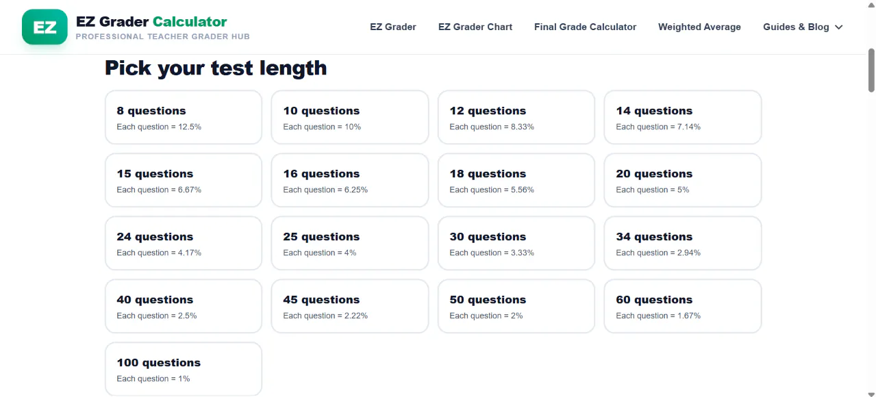 EZ Grader Calc gallery image