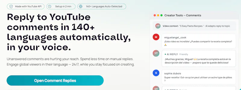 YouTube Comments AI Auto Replies screenshot 2